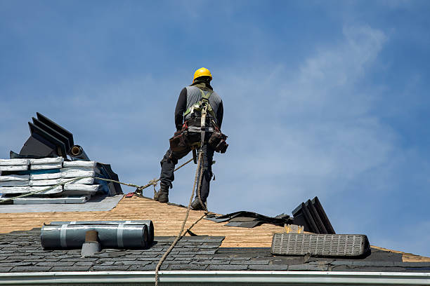 Professional Gutter Installation technician working in Montezuma, IA